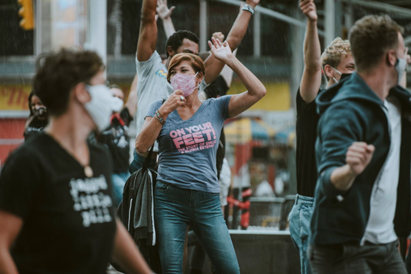 Photo Flash: Rob McClure, Dee Roscioli, Charl Brown and More Reunite in Times Square to Pay Tribute to Theatre  Image