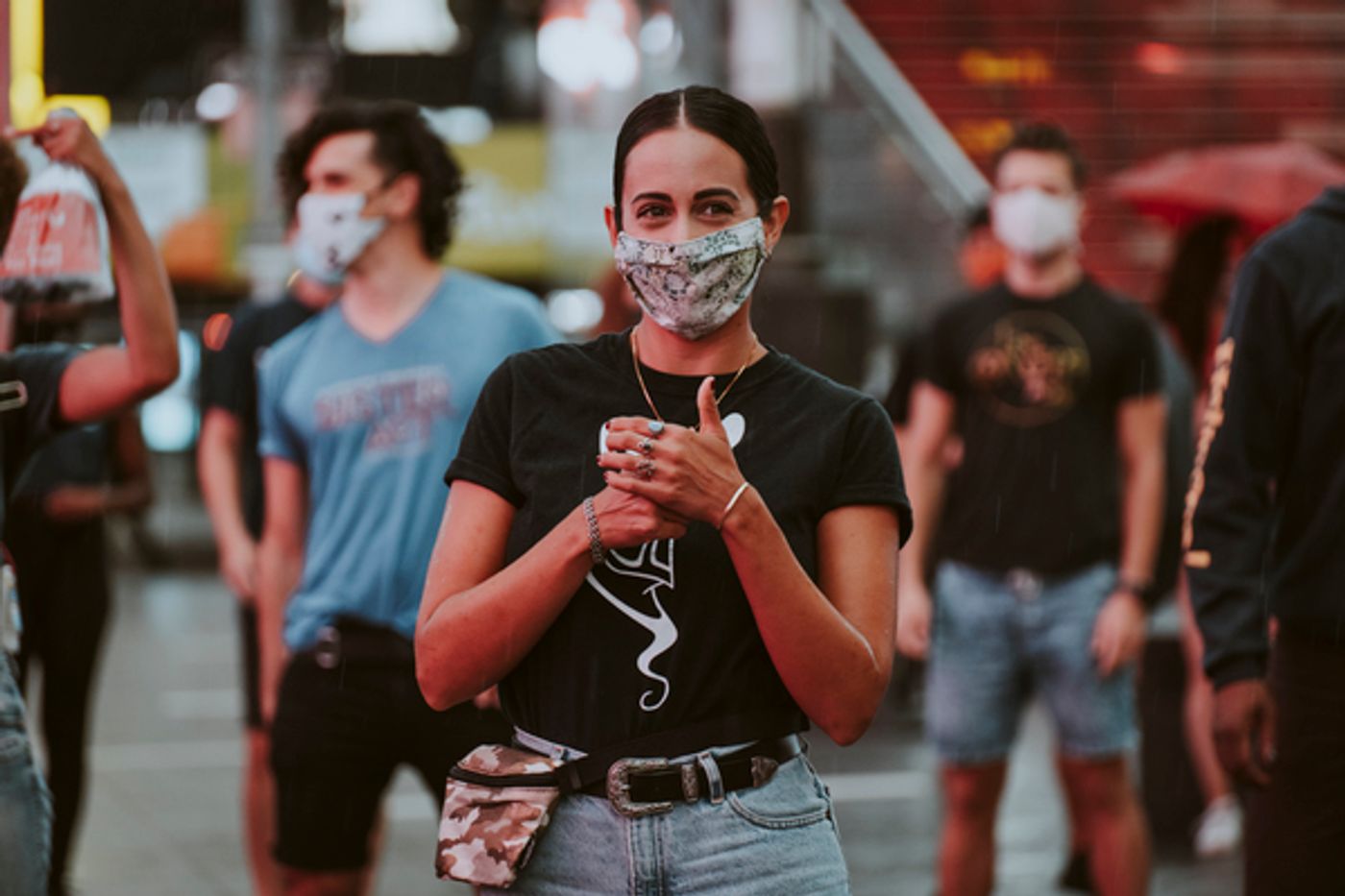 Photo Flash: Rob McClure, Dee Roscioli, Charl Brown and More Reunite in Times Square to Pay Tribute to Theatre  Image
