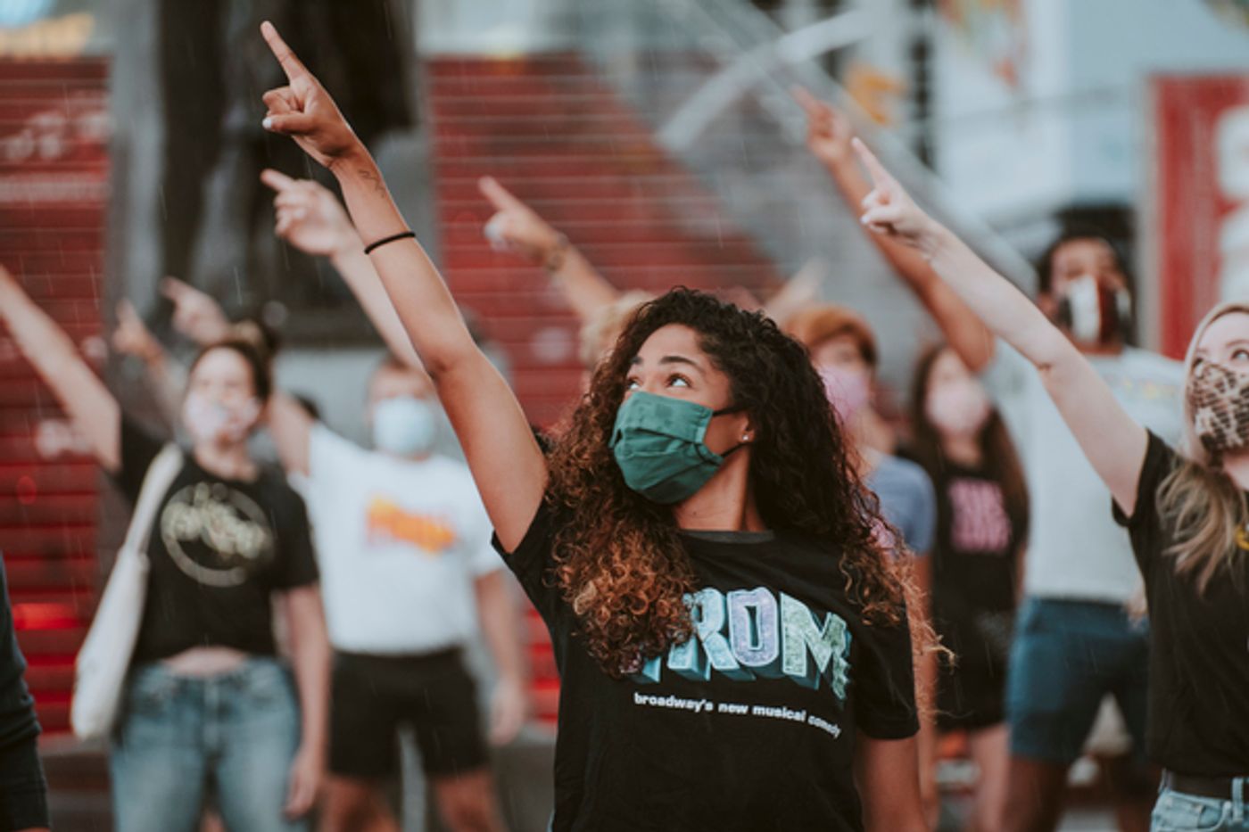 Photo Flash: Rob McClure, Dee Roscioli, Charl Brown and More Reunite in Times Square to Pay Tribute to Theatre  Image