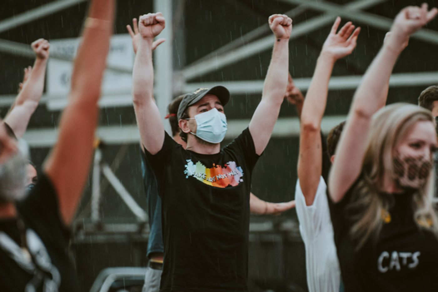 Photo Flash: Rob McClure, Dee Roscioli, Charl Brown and More Reunite in Times Square to Pay Tribute to Theatre  Image