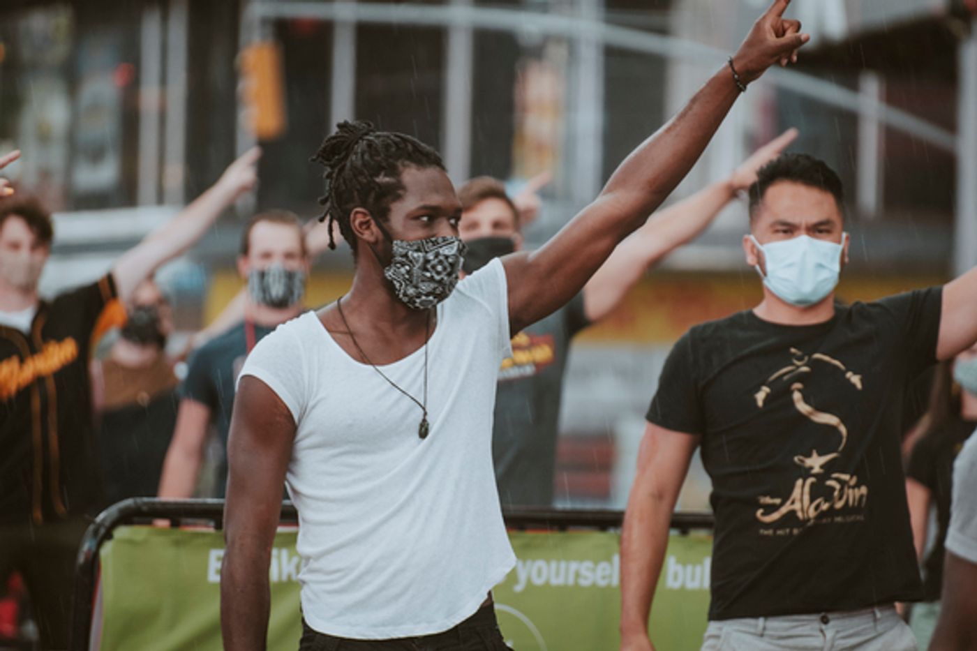 Photo Flash: Rob McClure, Dee Roscioli, Charl Brown and More Reunite in Times Square to Pay Tribute to Theatre  Image