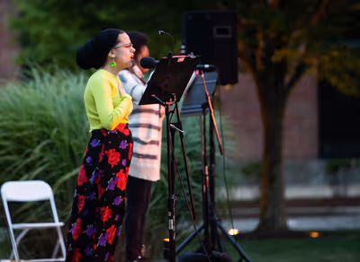 Students from the Langston Hughes Community Poetry Collective Photo