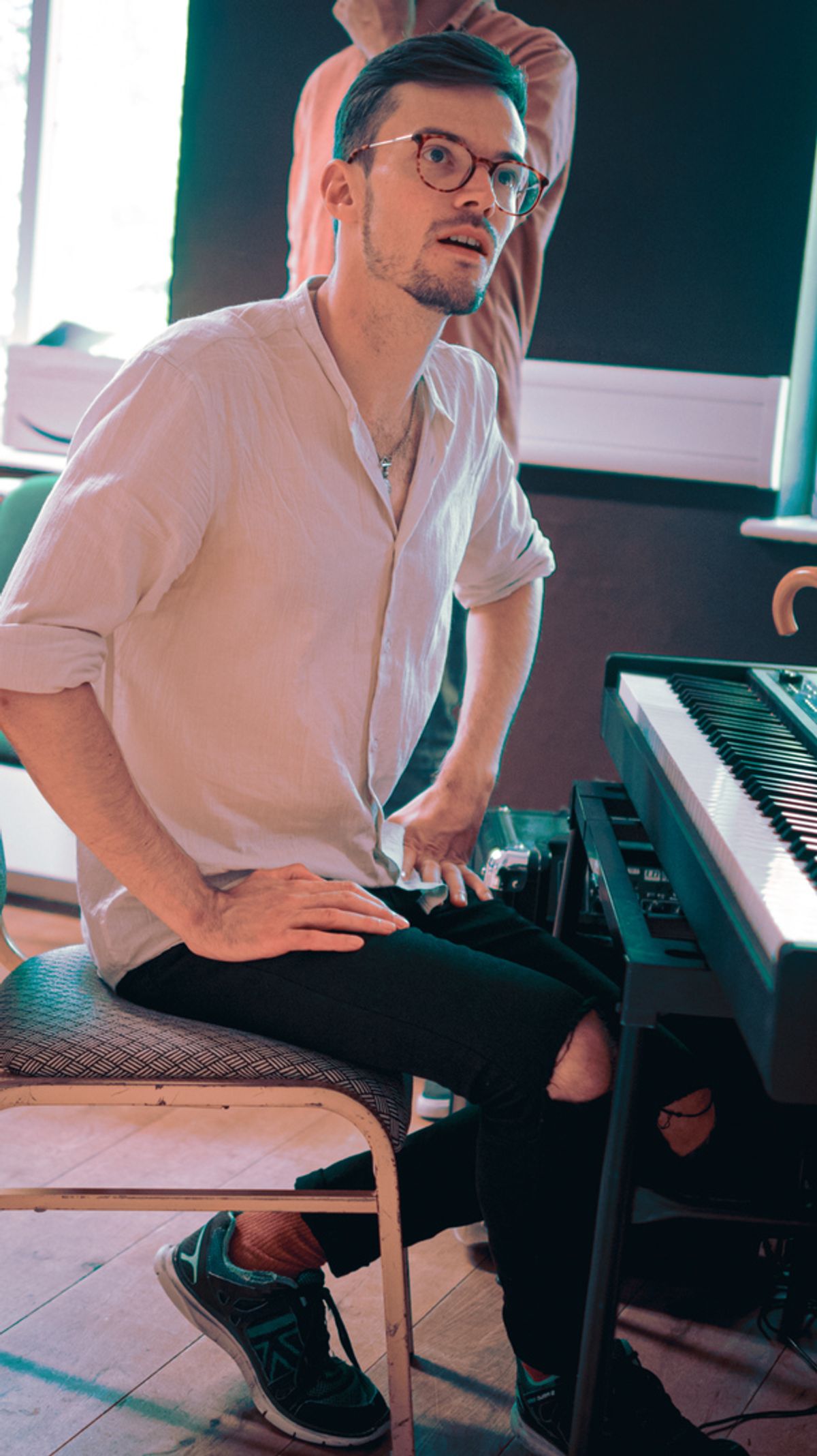 Nick Barstow at First Look at THE WORLD GOES 'ROUND CAST in Rehearsal