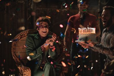 THE BOYS IN THE BAND (2020)
Zachary Quinto as Harold, Charlie Carver as Cowboy and Ro Photo