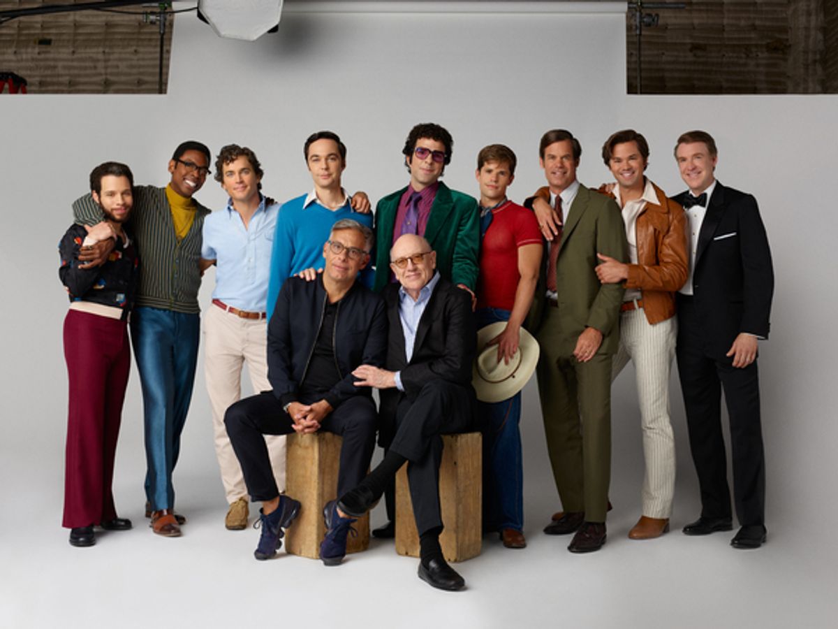 THE BOYS IN THE BAND (2020)
Robin De Jesus, Michael Benjamin Washington, Matt Bomer, Jim Parsons, Zachary Quinto, Charlie Carver, Tuc Watkins, Andrew Rannells, Brian Hutchison
Front: Joe Mantello, Mart Crowley
Cr. Brian Bowen Smith/NETFLIX  at 