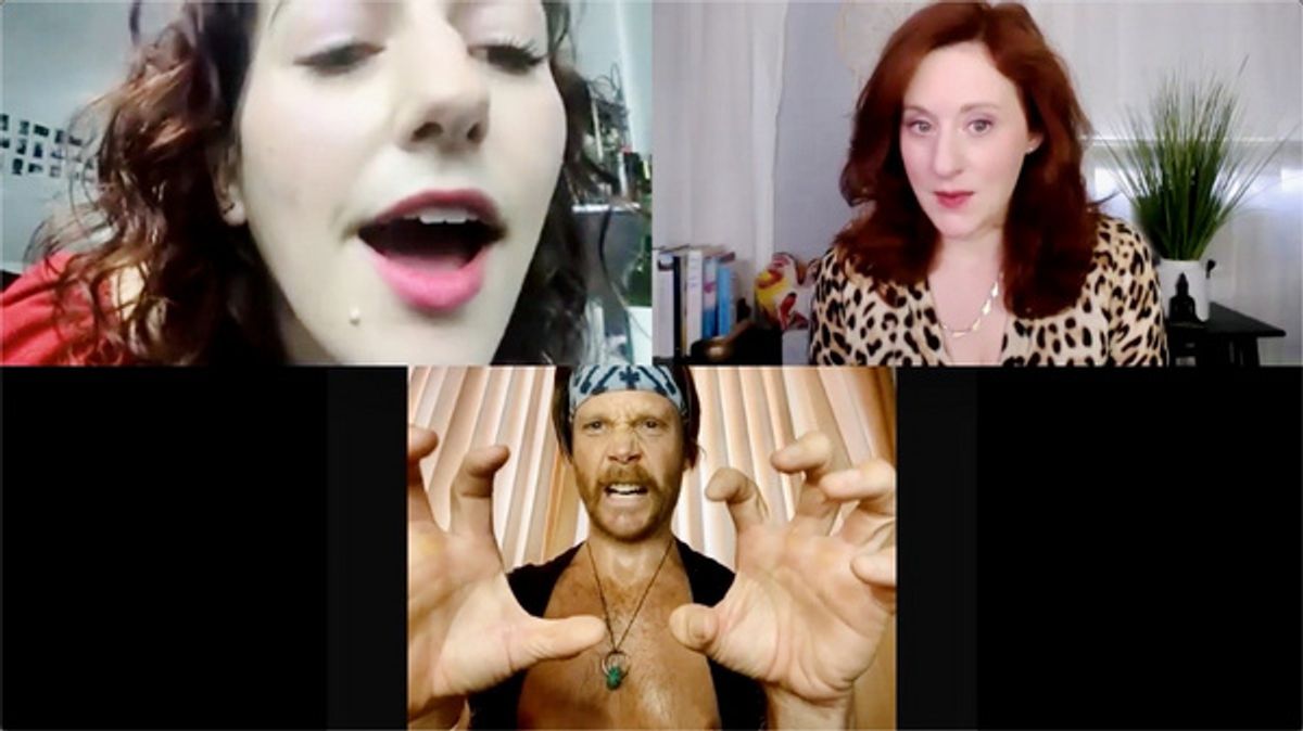 Christine Lane (left), Ashley Ford (right), Adam Dorsey (bottom) at 