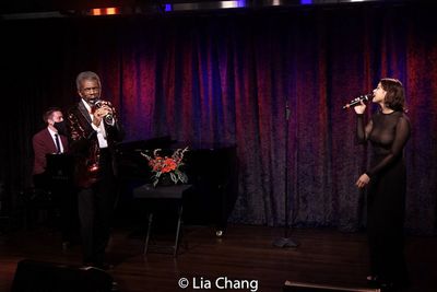 Matt Podd, Andre De Shields and Eva Noblezada   Photo