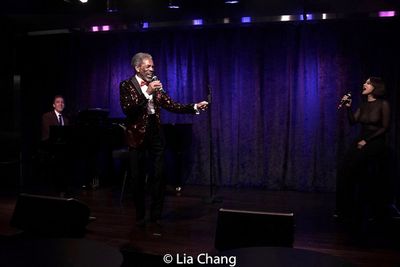 Matt Podd, Andre De Shields and Eva Noblezada   Photo