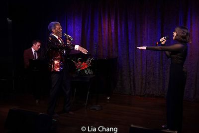 Matt Podd, Andre De Shields and Eva Noblezada   Photo