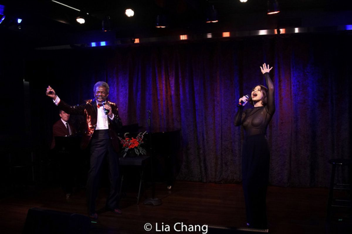 Matt Podd, Andre De Shields and Eva Noblezada   at 