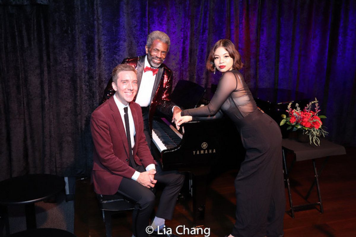 Matt Podd, Andre De Shields and Eva Noblezada at 
