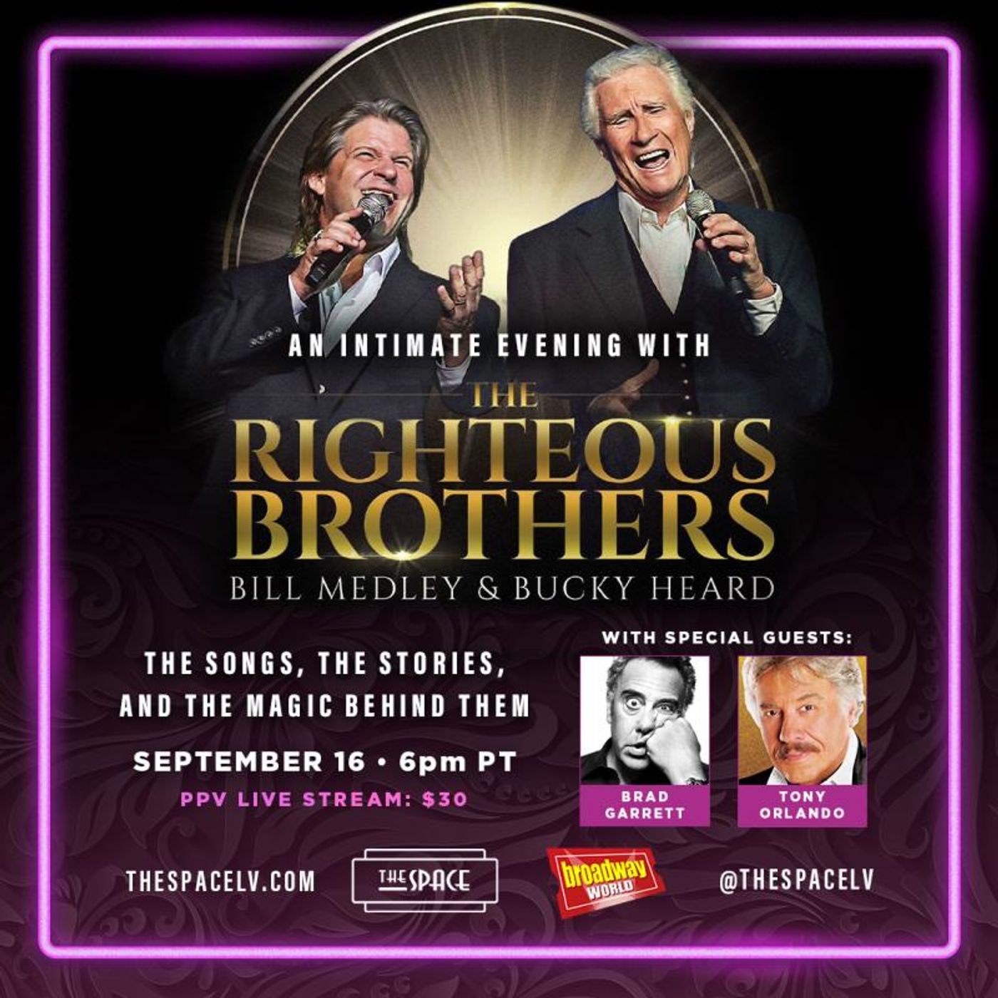 What's Happening at The Space This Week: New Livestream Concerts with Righteous Brothers and Jersey Boys Stars  Image