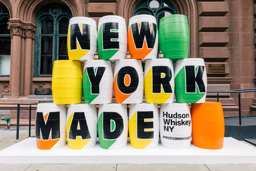 Photo Flash: The Public Theater and Hudson Whiskey Team Up for Barrel Art Installation Image