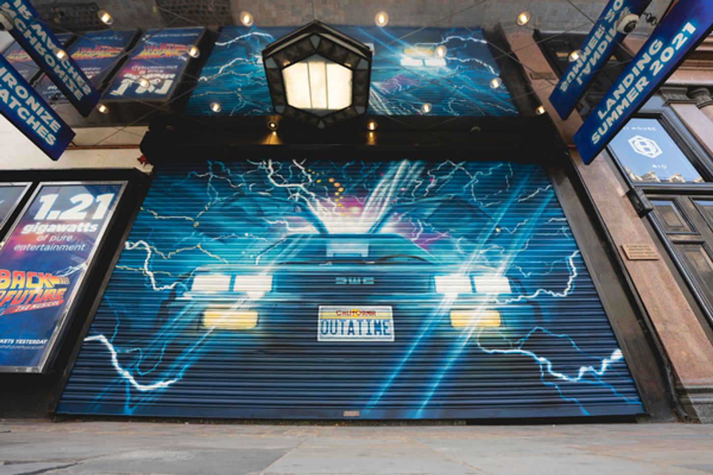 Photo Flash: BACK TO THE FUTURE: THE MUSICAL Marquee Goes Up at the Adelphi Theatre Photo Flash: BACK TO THE FUTURE: THE MUSICAL Marquee Goes Up at the Adelphi Theatre Image