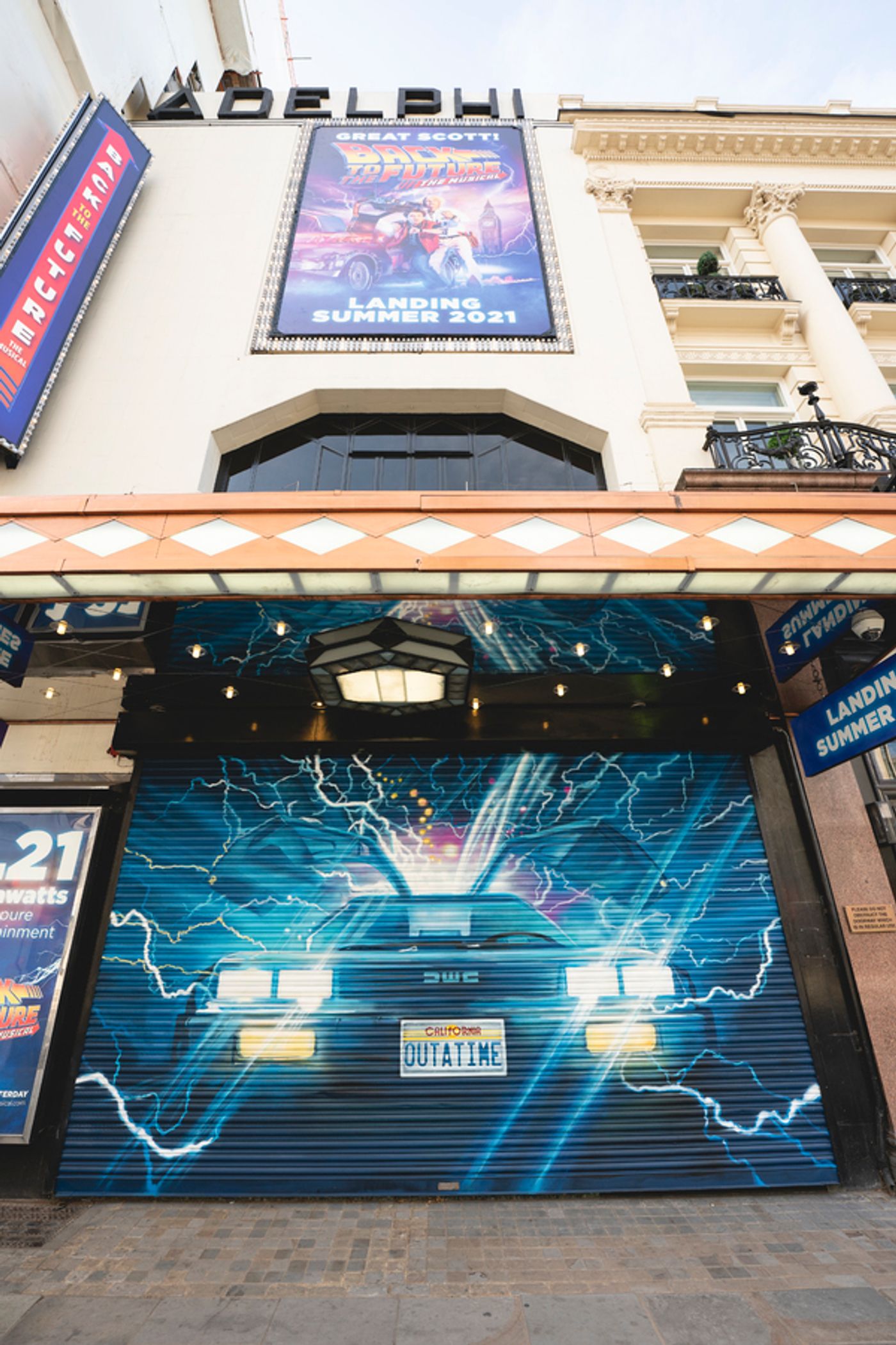 Photo Flash: BACK TO THE FUTURE: THE MUSICAL Marquee Goes Up at the Adelphi Theatre Photo Flash: BACK TO THE FUTURE: THE MUSICAL Marquee Goes Up at the Adelphi Theatre Image