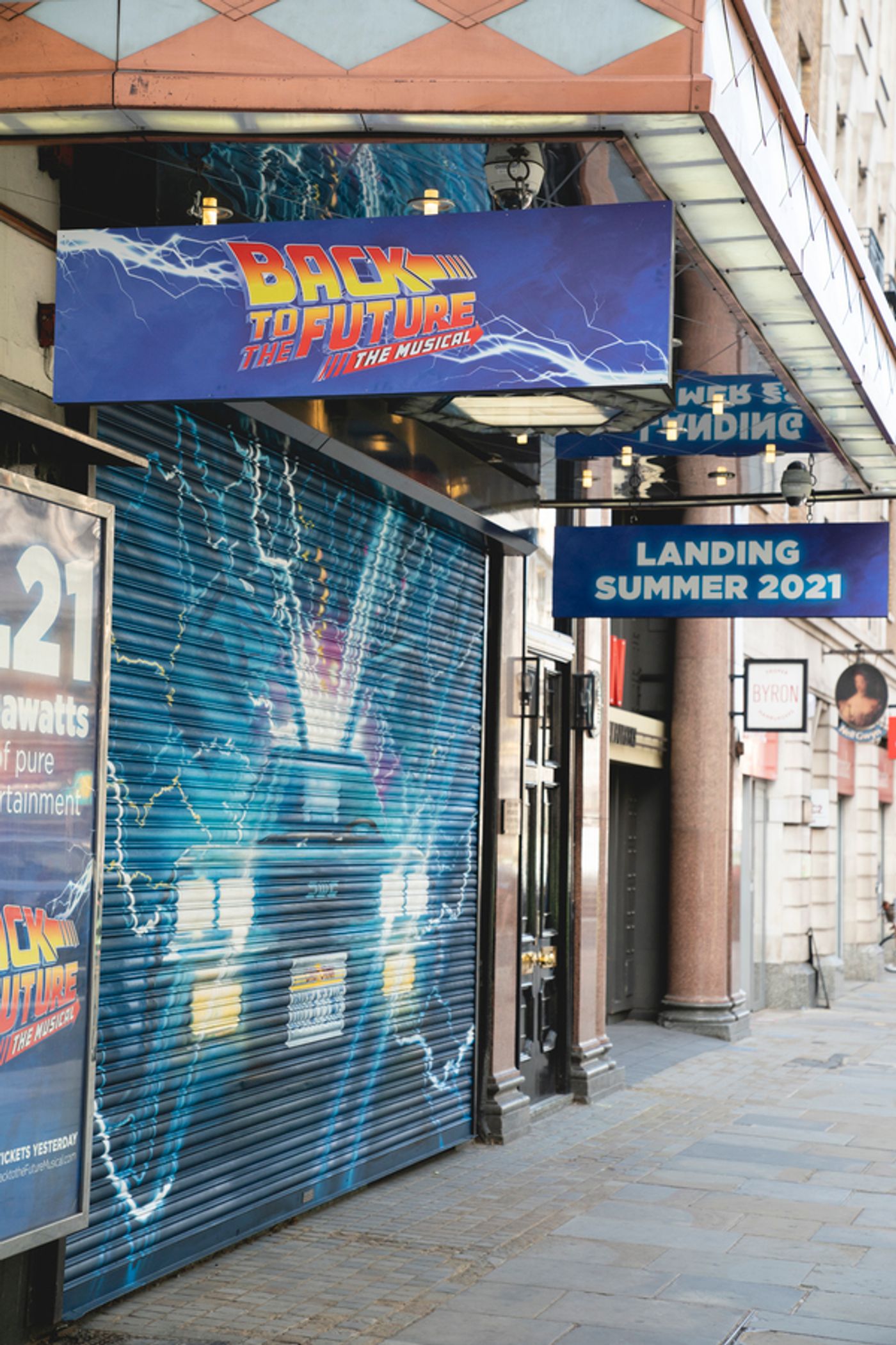 Photo Flash: BACK TO THE FUTURE: THE MUSICAL Marquee Goes Up at the Adelphi Theatre Photo Flash: BACK TO THE FUTURE: THE MUSICAL Marquee Goes Up at the Adelphi Theatre Image