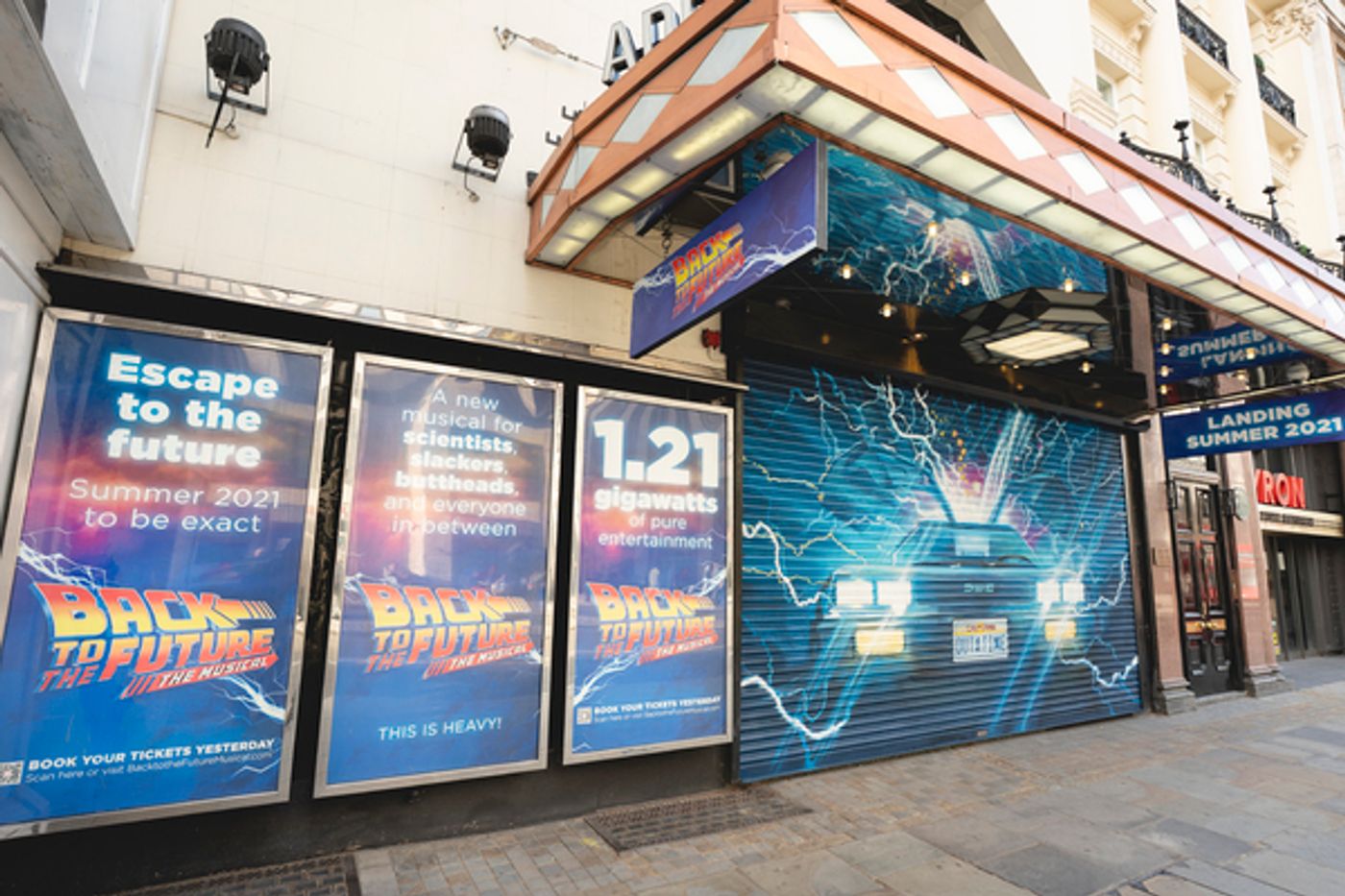 Photo Flash: BACK TO THE FUTURE: THE MUSICAL Marquee Goes Up at the Adelphi Theatre Photo Flash: BACK TO THE FUTURE: THE MUSICAL Marquee Goes Up at the Adelphi Theatre Image