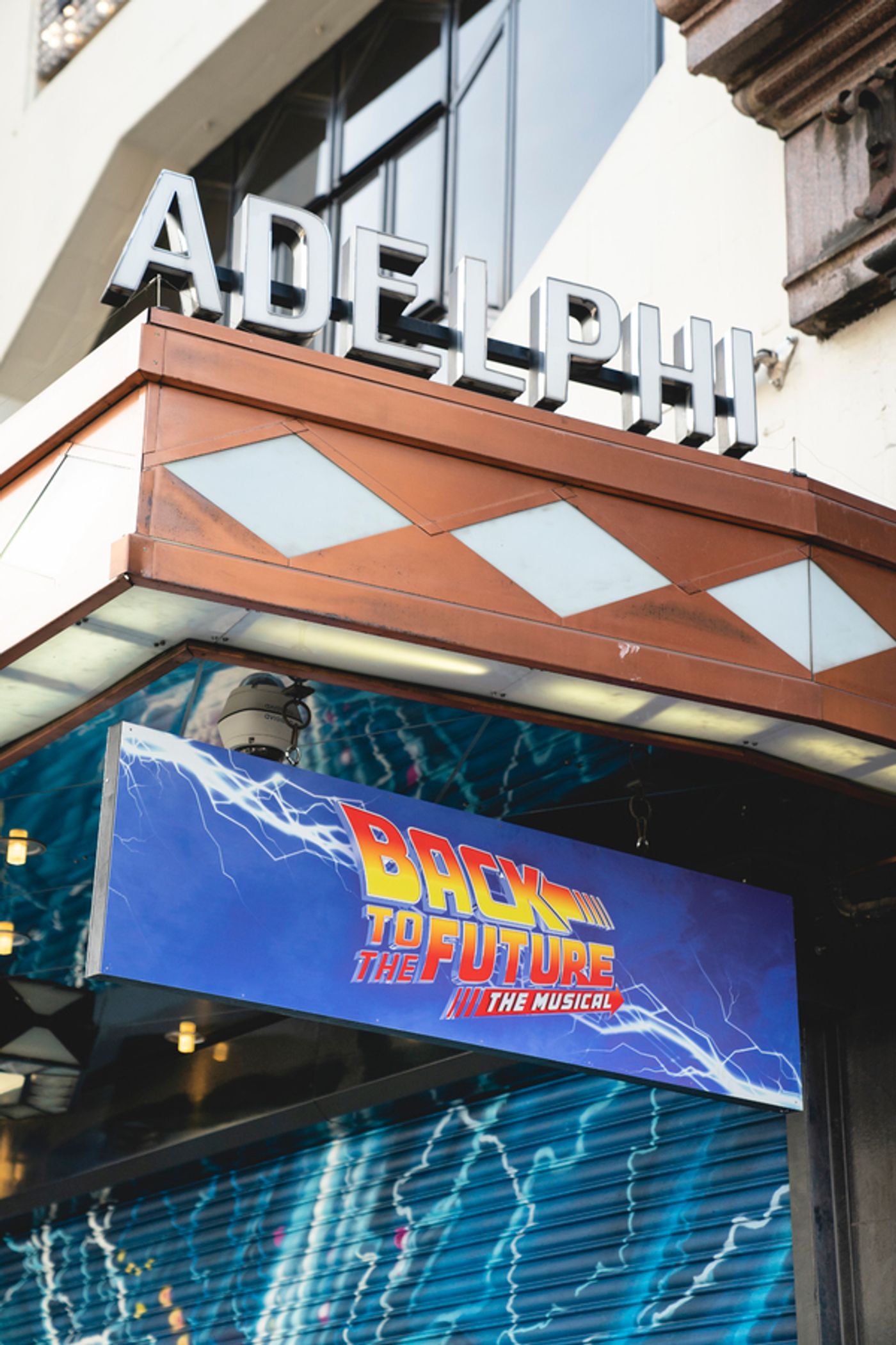 Photo Flash: BACK TO THE FUTURE: THE MUSICAL Marquee Goes Up at the Adelphi Theatre Photo Flash: BACK TO THE FUTURE: THE MUSICAL Marquee Goes Up at the Adelphi Theatre Image