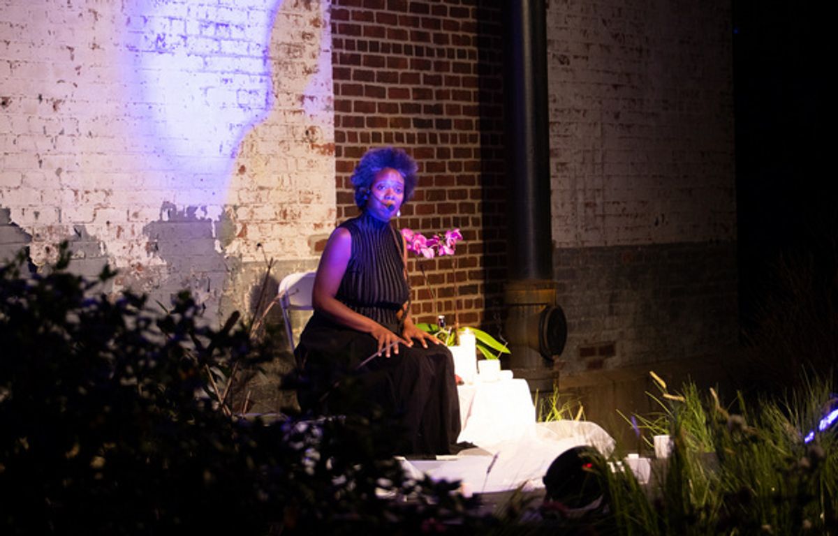 Becci Davis in FIRE FLOWERS AND A TIME MACHINE // FLORAS DE FUEGO Y UNA MAQUINA DEL TIEMPO; photo by Erin X. Smithers. at First Look At FIRE FLOWERS AND A TIME MACHINE