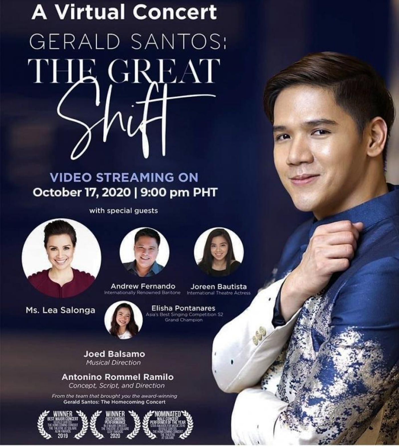 Enter To Win Tickets to GERALD SANTOS: THE GREAT SHIFT Virtual Concert!  Image