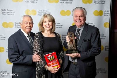 Budd Burton Moss, Regina GIl, Executive Director Gold Coast Arts Photo