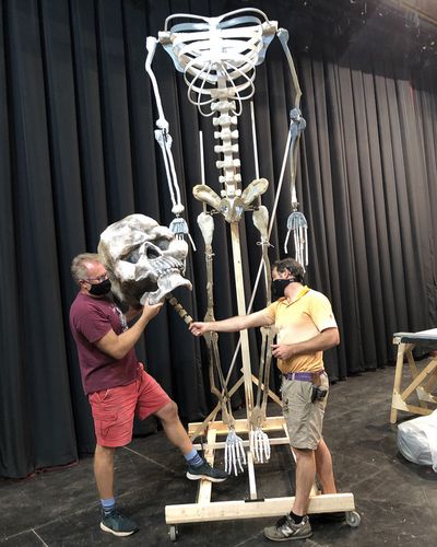 SUNY Cortland Scenic Designer Scott Holdredge and Technical Director Simone Scalici i Photo