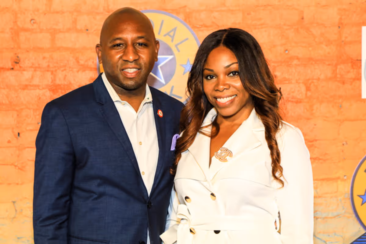 NYC Councilman Donovan Richards and Tameeka Richards at See Aaron Marcellus, Nick Rashad Burroughs and More at the Opening of Radial Park's PURPLE RAIN