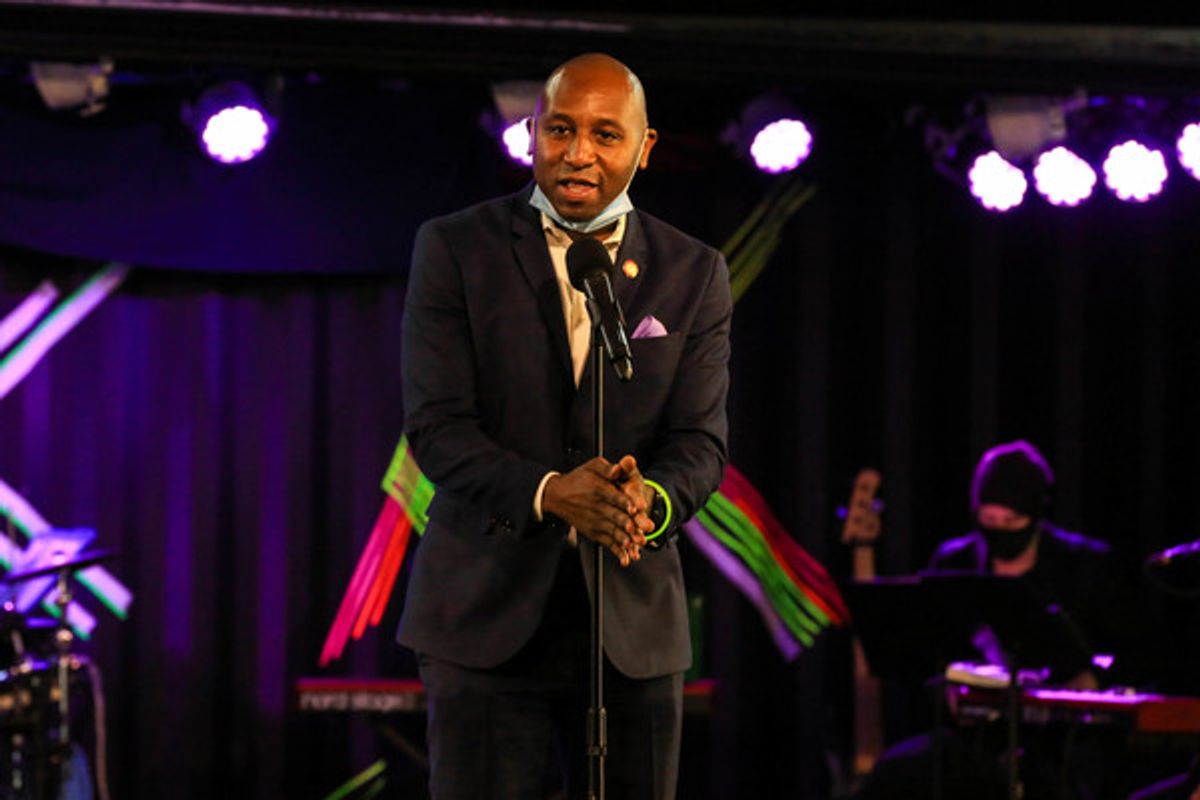 NYC Councilman Donovan Richards at See Aaron Marcellus, Nick Rashad Burroughs and More at the Opening of Radial Park's PURPLE RAIN