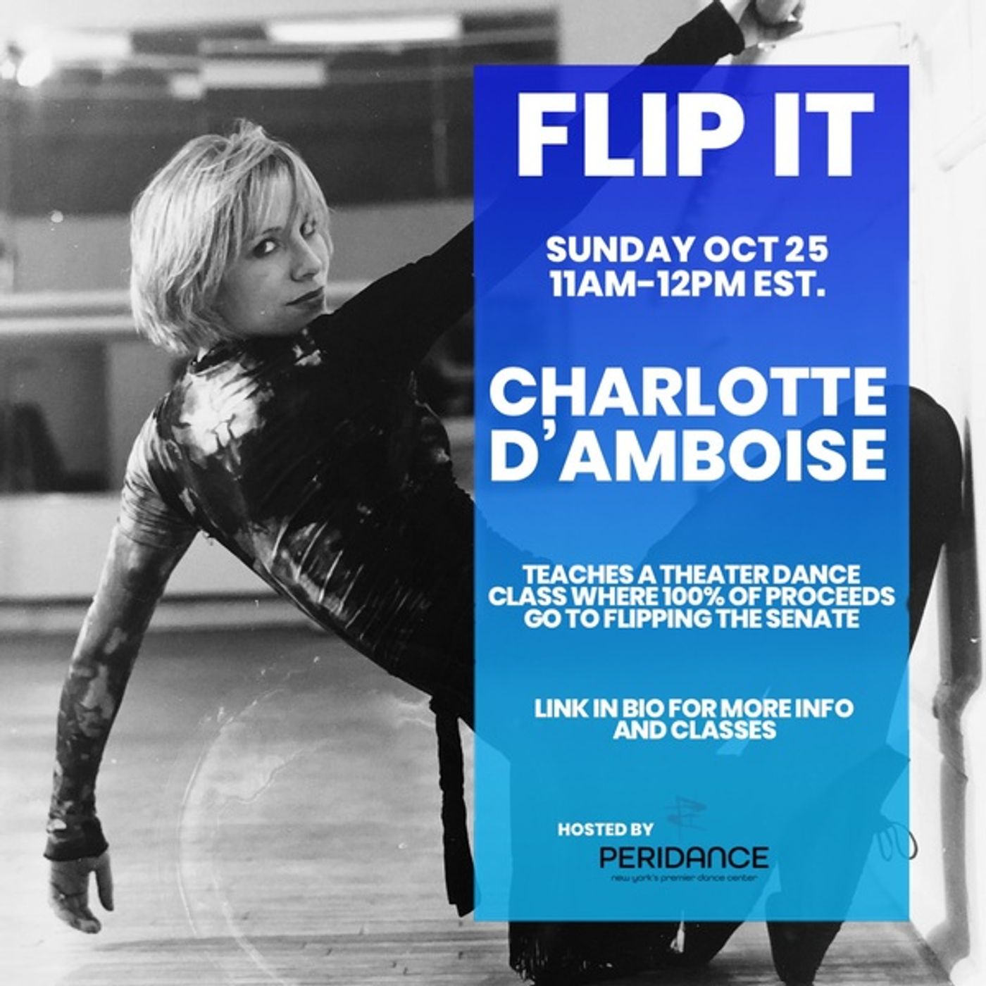Charlotte D'Amboise and More Offer Dance Master Classes to Flip the Senate! Charlotte D'Amboise and More Offer Dance Master Classes to Flip the Senate! Image