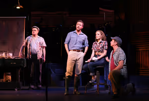Stephen Wallem, Will Chase, Laura Osnes and Tom Wopat Photo