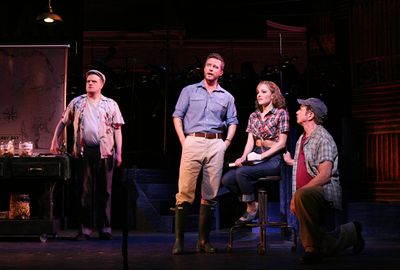 Stephen Wallem, Will Chase, Laura Osnes and Tom Wopat Photo