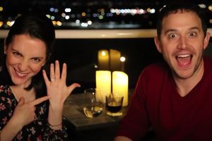 Jessica Hershberg and Santino Fontana Photo