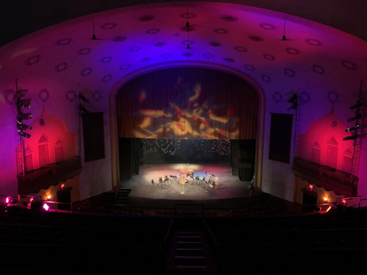 The grand 1300+ seat Park Theatre on March 7, 2020, the day of the ribbon cutting for the restored theatre and art gallery.  (Lighting by Maarten Cornelius) at See the Newly Restored Park Theatre in Union City