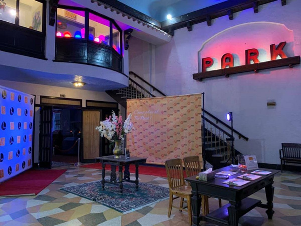 The refreshed lobby of the historic Park Theatre, with the original marquee, restored and on display. at See the Newly Restored Park Theatre in Union City