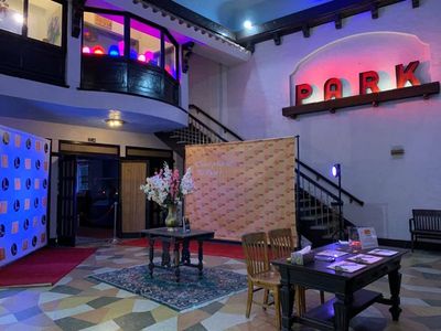 The refreshed lobby of the historic Park Theatre, with the original marquee, restored Photo