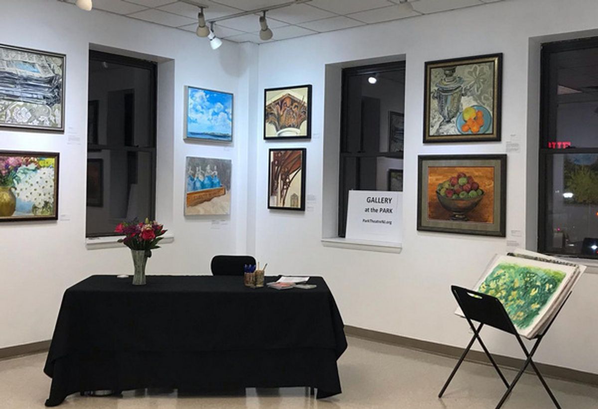 The Gallery at the Park with an exhibition of paintings by Cara London. The gallery has now re-opened with days/times listed on the website. at See the Newly Restored Park Theatre in Union City