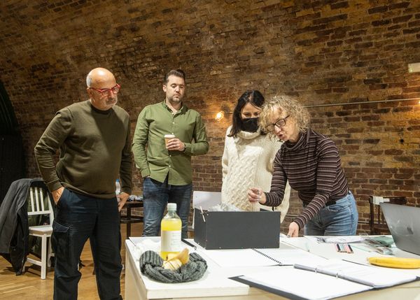 Photo Flash: Go Inside Rehearsals for FALLING STARS starring Peter Polycarpou and Sally Ann Triplett  Image