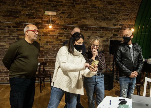 Photo Flash: Go Inside Rehearsals for FALLING STARS starring Peter Polycarpou and Sally Ann Triplett  Image