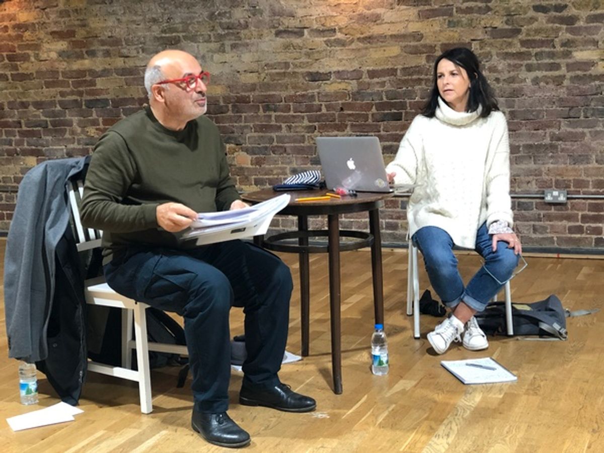 Peter Polycarpou and Sally Ann Triplett at 