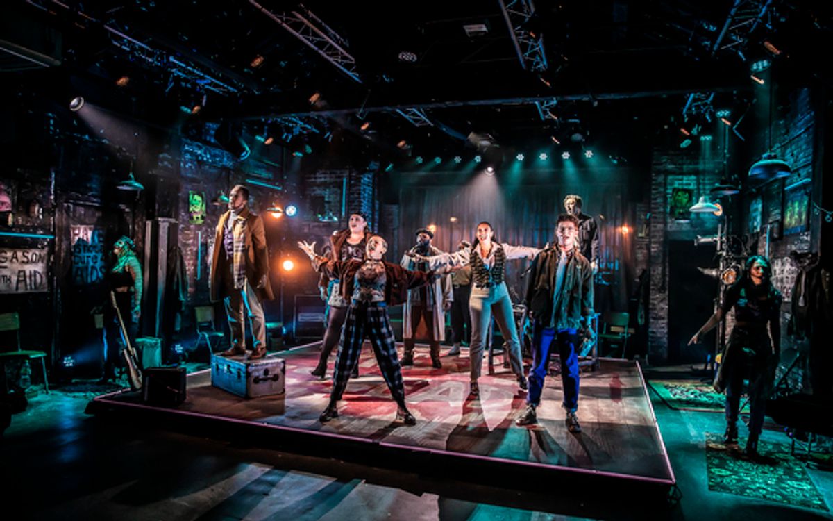 The Company of RENT at First Look at RENT at Hope Mill Theatre