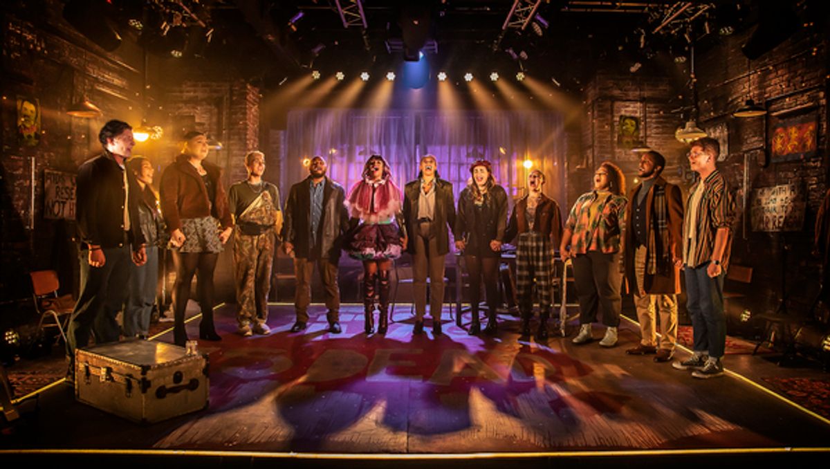The Company of RENT at First Look at RENT at Hope Mill Theatre