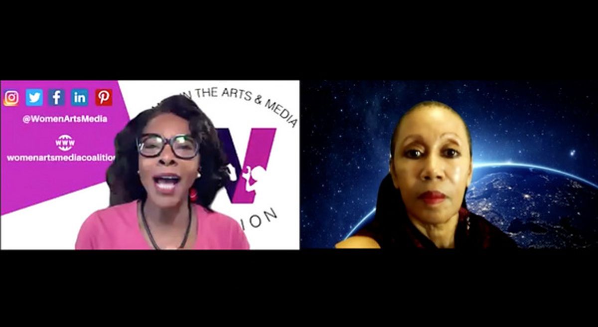 Avis Boone and Yvonne Curry at The Women In The Arts & Media Coalition Presents the 2020 Elsa Rael VintAge Award