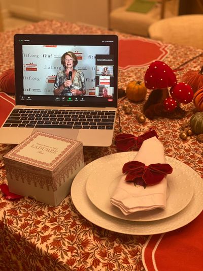 Participating in Le Petit Gala Outside the Box soiree from home. Photo