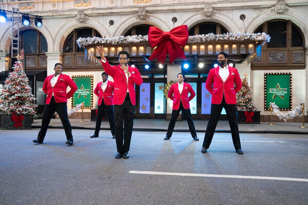 Cast of Ain't Too Proud - The Life and Times of The Temptations at The Casts of JAGGED LITTLE PILL, HAMILTON, MEAN GIRLS, and AIN'T TOO PROUD Perform at the MACY'S THANKSGIVING DAY PARADE