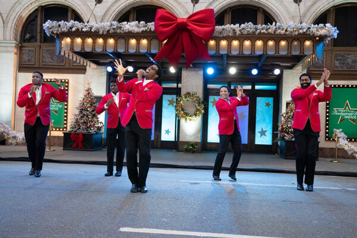 Cast of Ain't Too Proud - The Life and Times of The Temptations at The Casts of JAGGED LITTLE PILL, HAMILTON, MEAN GIRLS, and AIN'T TOO PROUD Perform at the MACY'S THANKSGIVING DAY PARADE