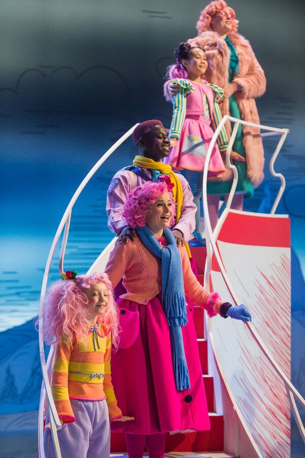 Bebe Massey as Scallops, Kirsty Ingram as Phyllis, Idriss Kargbo as Rugby, Chantelle  Photo