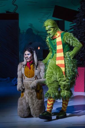 Booboo Stewart as Young Max, Matthew Morrison as Grinch @ BroadwayWorld Booboo Stewart as Young Max, Matthew Morrison as Grinch Photo