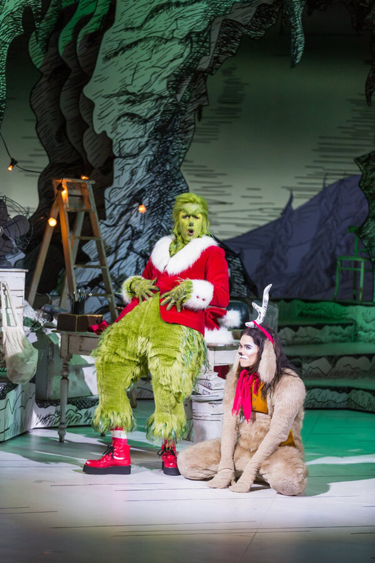 Matthew Morrison as Grinch, Booboo Stewart as Young Max  at 