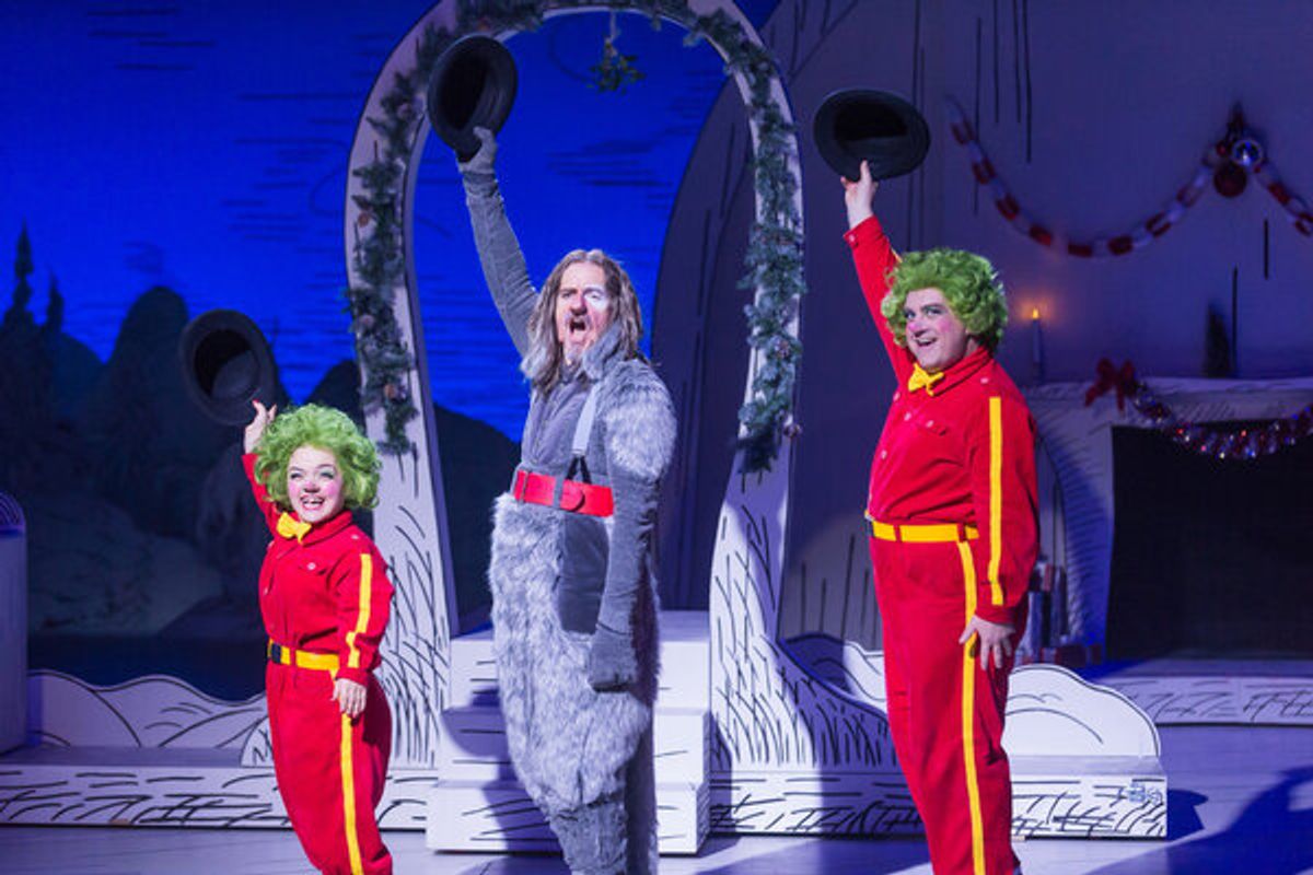 Francesca Mills as Who 2, Denis O'Hare as Old Max, Joe Allen as Who 1 at 