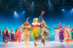 Booboo Stewart as Young Max, Matthew Morrison as Grinch, Denis O'Hare as Old Max  Photo